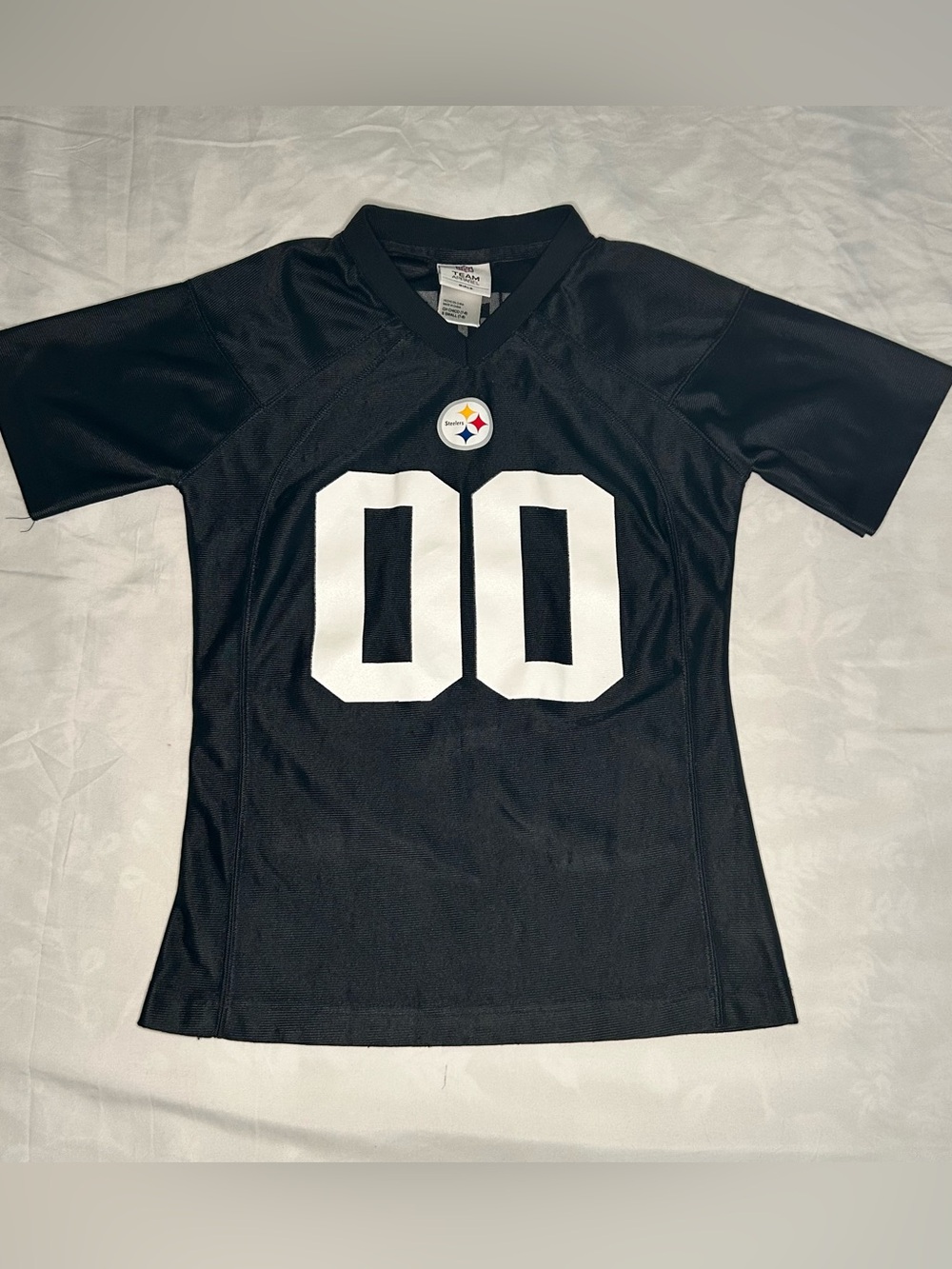 PITTSBURGH STEELERS NFL #00 JERSEY (NO NAME) - GIRLS Small 7-8 Team Apparel